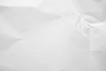 Fototapeta premium White Paper Texture background. Crumpled white paper abstract shape background with space paper for text