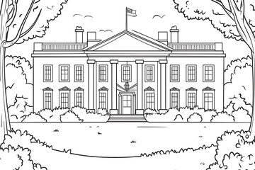 Obraz premium The White House official residence of the president of the United States