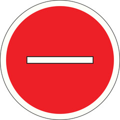 No entry sign Icon.
