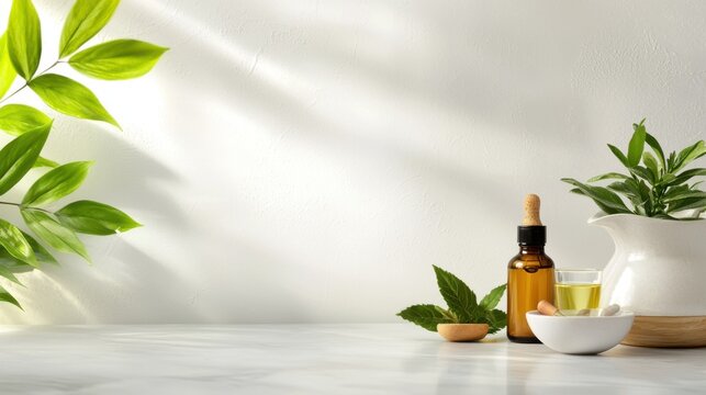 Explore natural wellness with essential oils and greenery