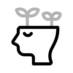 fresh mind icon with duoline style, perfect for user interface projects