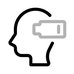 social battery icon with duoline style, perfect for user interface projects