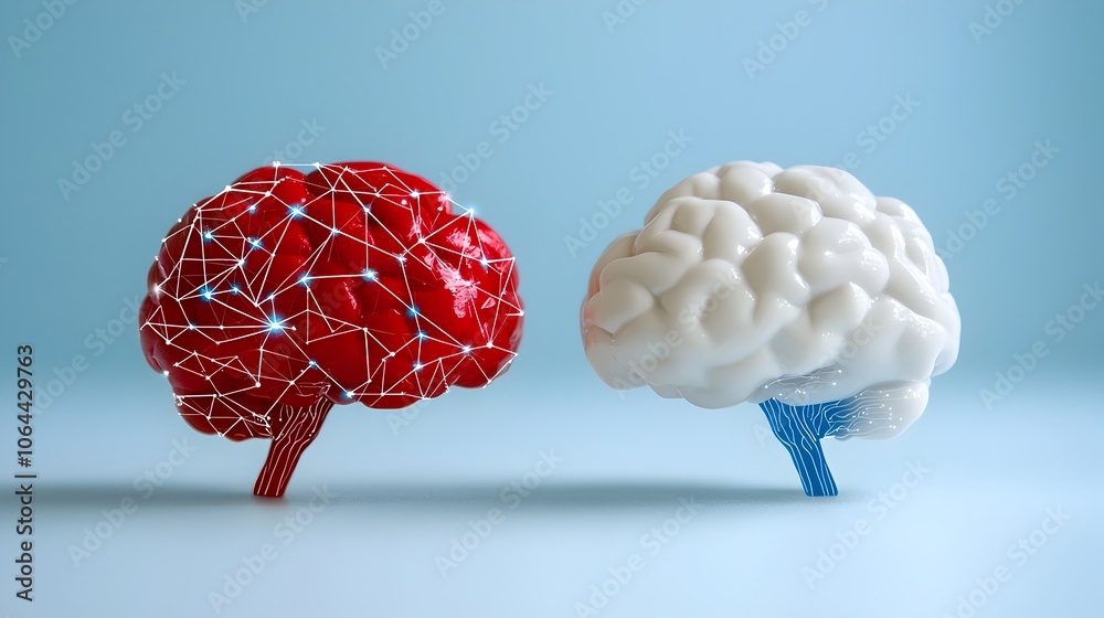 Aufkleber icons and symbols representing intelligence machine learning data mining cognitive processes and digital transformation technologies on a clean white background  Concept for analytics programming