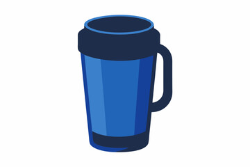  Thermal travel cup isolated on white 