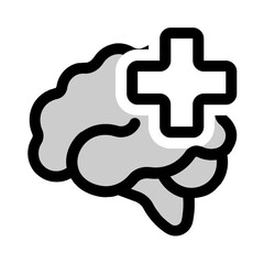 mental health icon with duotone style, perfect for user interface projects