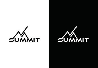 summit logo template, summit design, growth design. and finance business growth logo design