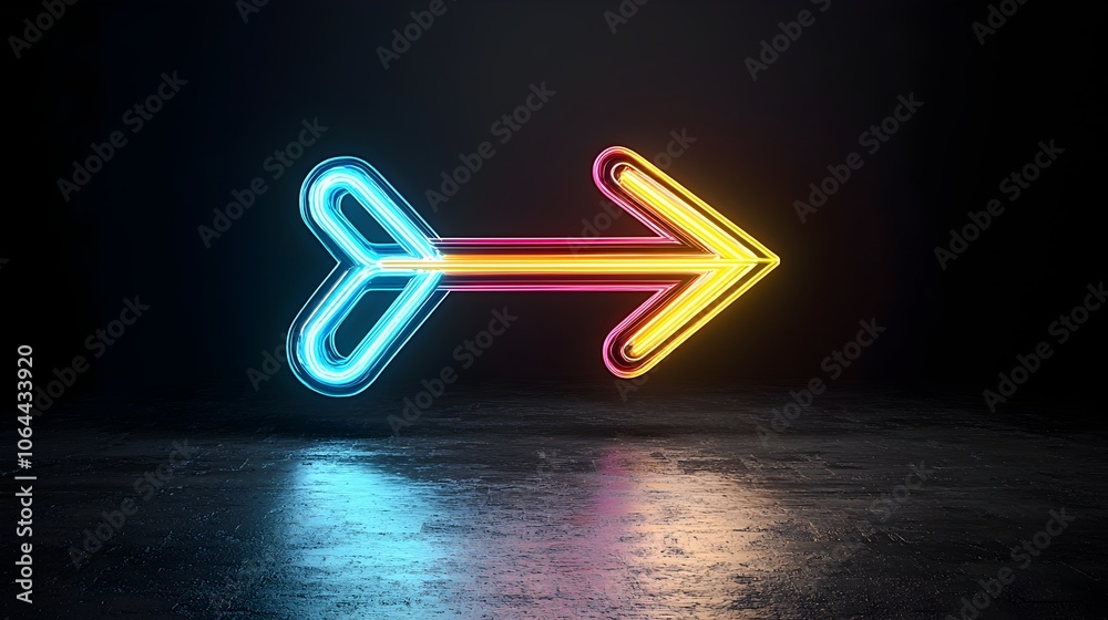 Aufkleber radiant beams of vibrant colorful light in the shape of dynamic arrows exuding a sense of motion ene