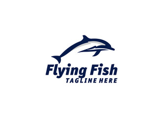 Awesome Flying Animal Outline Logo Design Vector Silhoutte