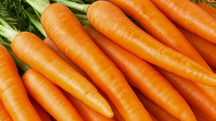 Freshly harvested carrots