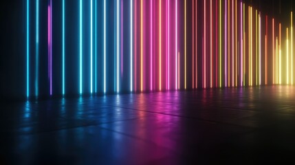 Vibrant Neon Light Wall Display