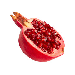 Pomegranate half cutout, full depth of field.