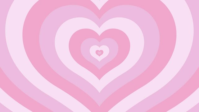Retro heart tunnel looping animation