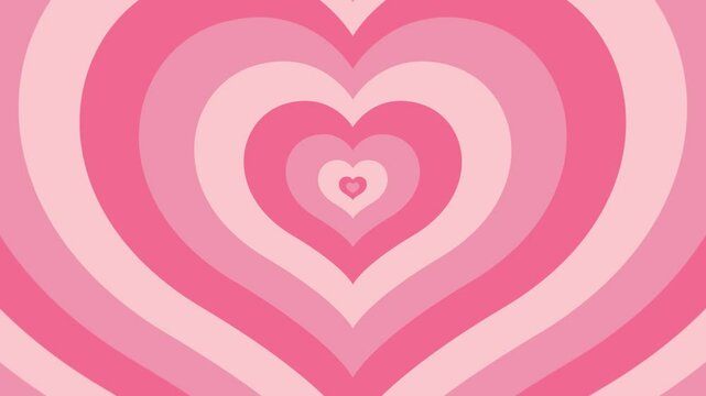Retro heart tunnel looping animation