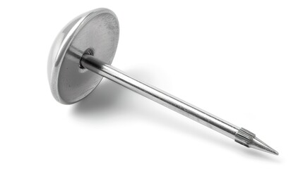 A pushpin stationery on a white background presents a neat and useful item. A simple yet practical object that can be used for various purposes.