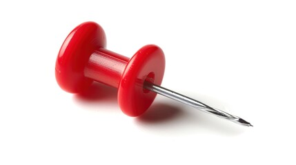 A pushpin stationery on a white background presents a neat and useful item. A simple yet practical object that can be used for various purposes.
