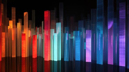 Obraz premium Vibrant Colorful Abstract Light and Pattern Display