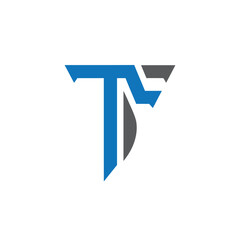 Tf logo vector design, initial tf letter logo design vector template, ft logo design vector template, letter ft initial logo design. Letter T, technology logo design concept with simple, minimalist 