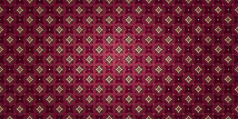 Burgundy Minimalist Pattern with Tiny Diamonds and Stars -  Geometric Design for Wallpaper and Decor