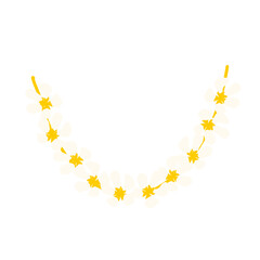 flower necklace vector