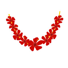 flower necklace vector