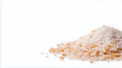 heap of salt isolated on white background 
