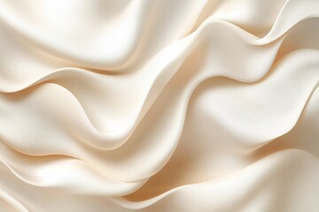 Obraz premium Cream Silk: Premium Fabric Waves
