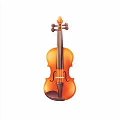 Fototapeta premium Illustrated Violin for Childrens Book Design