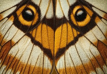 Naklejka premium Close-up of a butterfly's wings with intricate patterns and colors.