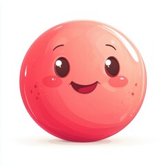 Fototapeta premium Cute Illustrated Bowling Ball with Smooth Edges