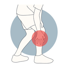 Illustration of Pain on Hand and Leg. Flat Vector Graphic Design.