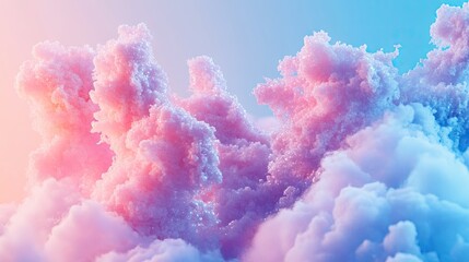 Fototapeta premium Colorful Abstract Clouds in Soft Pastel Hues