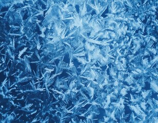 frosty ice texture on window, freezing cold ice macro closeup background