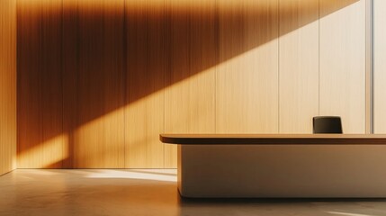 Cozy Contemporary Workspace with Natural Light and Warm Wood Accents for Creativity and Productivity
