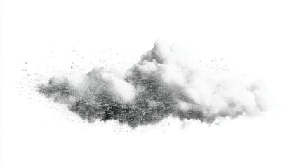 Fototapeta premium Abstract Cloud Formation in Monochrome Style