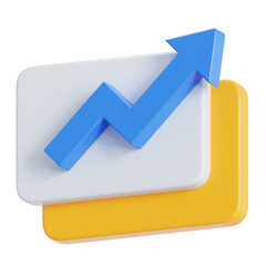 3D traffic up icon