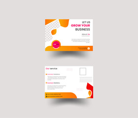 Creative business post card design templet
