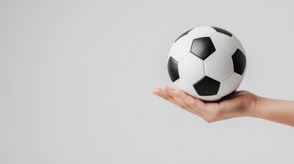 Fototapeta premium Create a stunning professional banner mockup featuring a high-quality soccer ball for your marketing needs