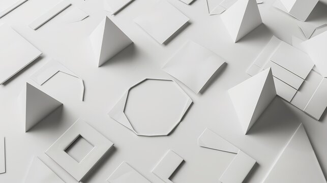 Array Geometry with White Background - a precise and elegant visual. The array geometry on a white backdrop presents a sophisticated and captivating sight.