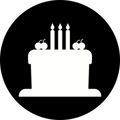 Obraz premium Happy birthday single vector icon