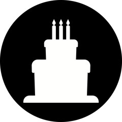 Obraz premium Happy birthday single vector icon