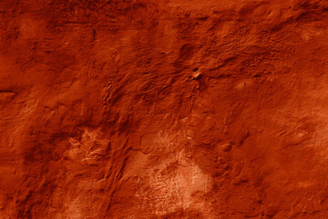 Grunge lush lava concrete background. Textured plaster wall. Creative backdrop for your design. Color of the year 2025 concept. Top view, layout for design. Surface with peeling shabby pattern.