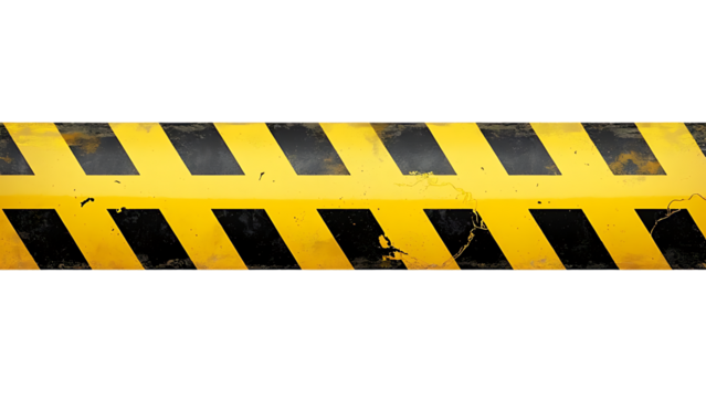 Construction ribbon isolated on transparent background