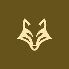 Obraz premium Minimalist fox head logo