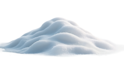 Snowdrift isolated on transparent background