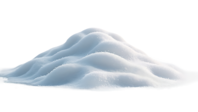 Snowdrift isolated on transparent background