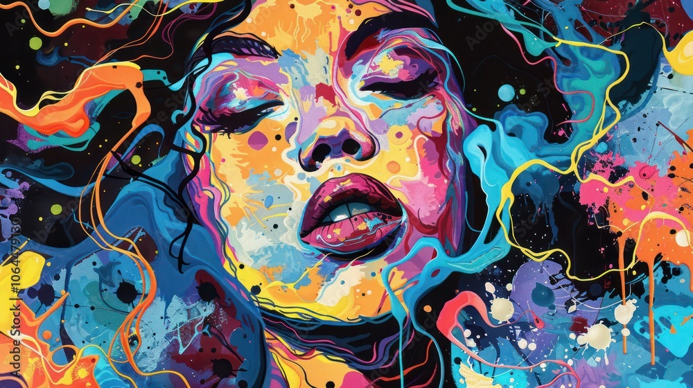 Poster ai-generated art blending technology and creativity to produce unique visual pieces. illustrations