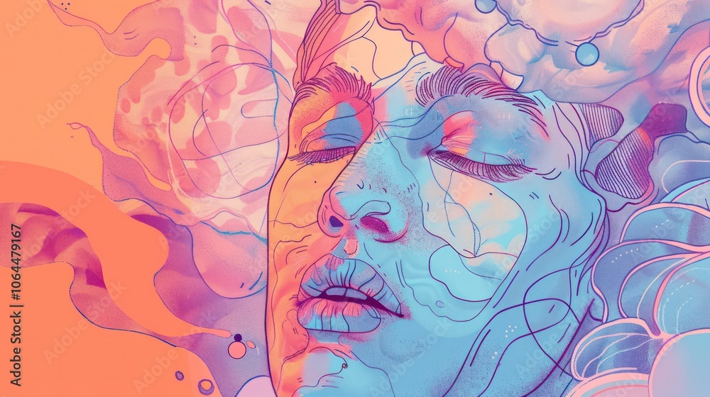 Poster ai-generated art blending technology and creativity to produce unique visual pieces. illustrations