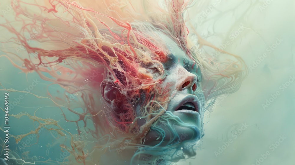 Poster ai-generated art blending technology and creativity to produce unique visual pieces. illustrations