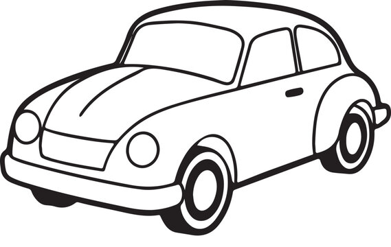recommend clip art: Car line art vector clipart icon