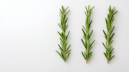 Fototapeta premium Rosemary isolated on white background, Top view 